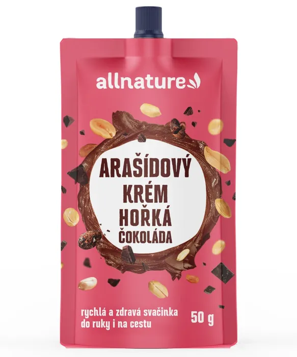 Allnature Arašídový krém s hořkou čokoládou 50 g